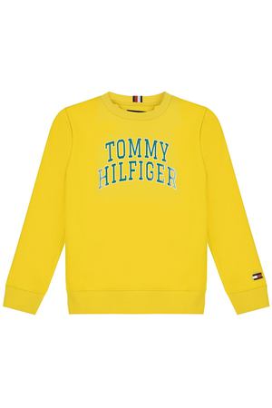 Желтый свитшот с синим логотипом Tommy Hilfiger детский