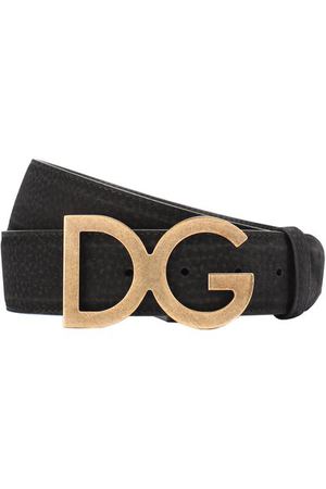 Кожаный ремень с логотипом бренда на пряжке Dolce & Gabbana