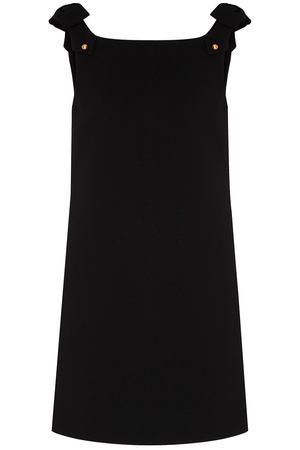 Короткое черное платье-сарафан Miu Miu
