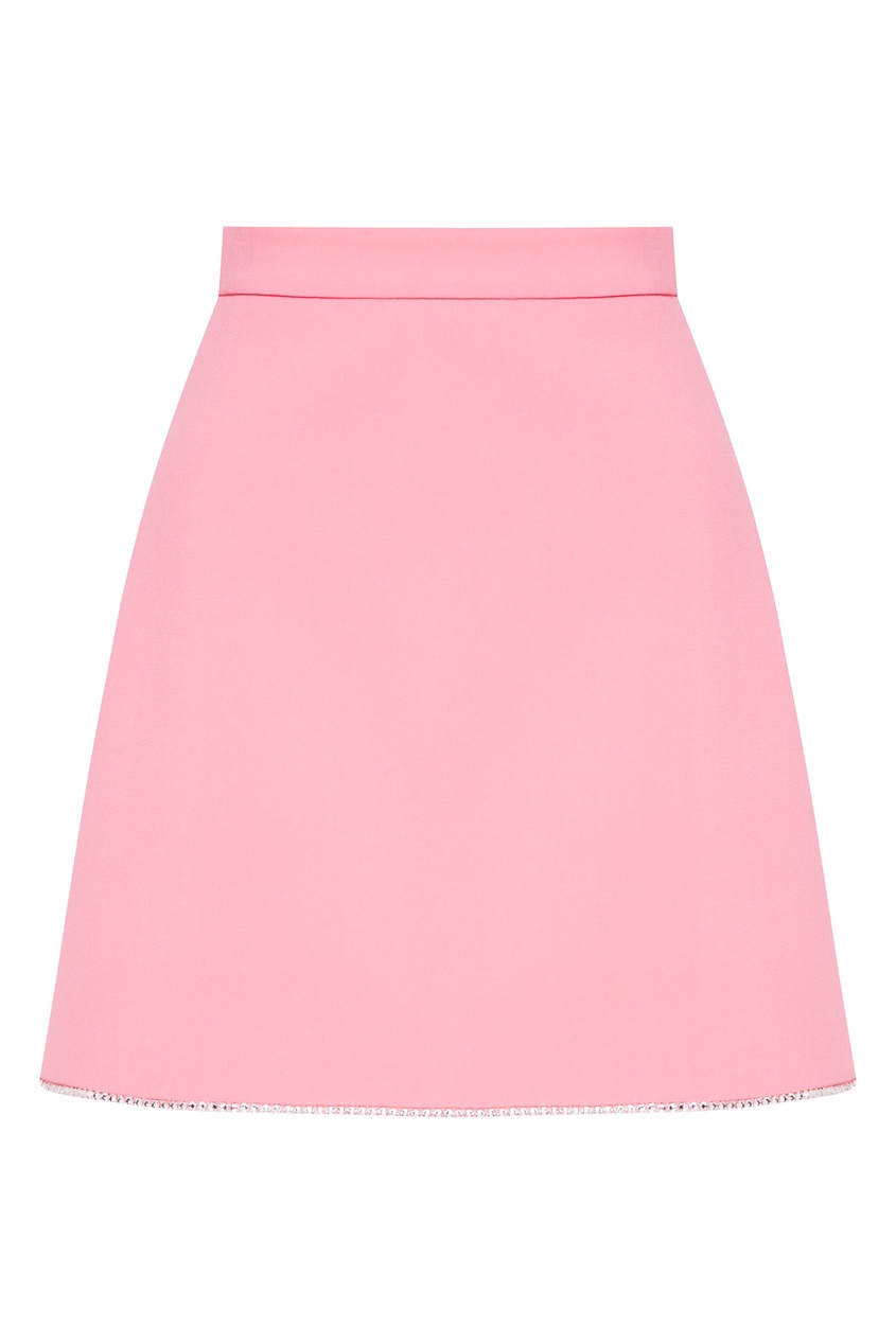 Где купить Розовая юбка с кристаллами Miu Miu Miu Miu 