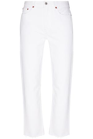 Укороченные джинсы из белого денима Re/done