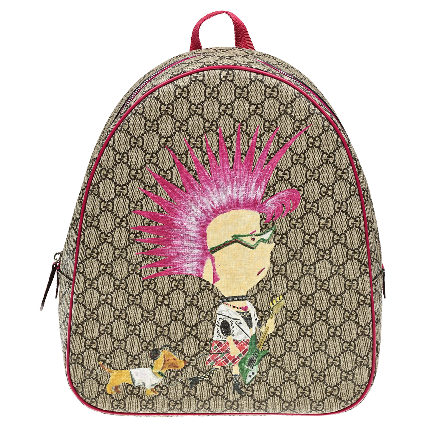 Где купить Бежевый рюкзак с принтом &quot;Панк&quot; 31х10х36 см GUCCI детский Gucci 
