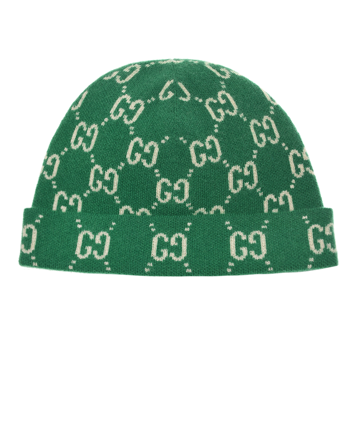 Где купить Зеленая шапка из шерсти с узором GG GUCCI детская Gucci 
