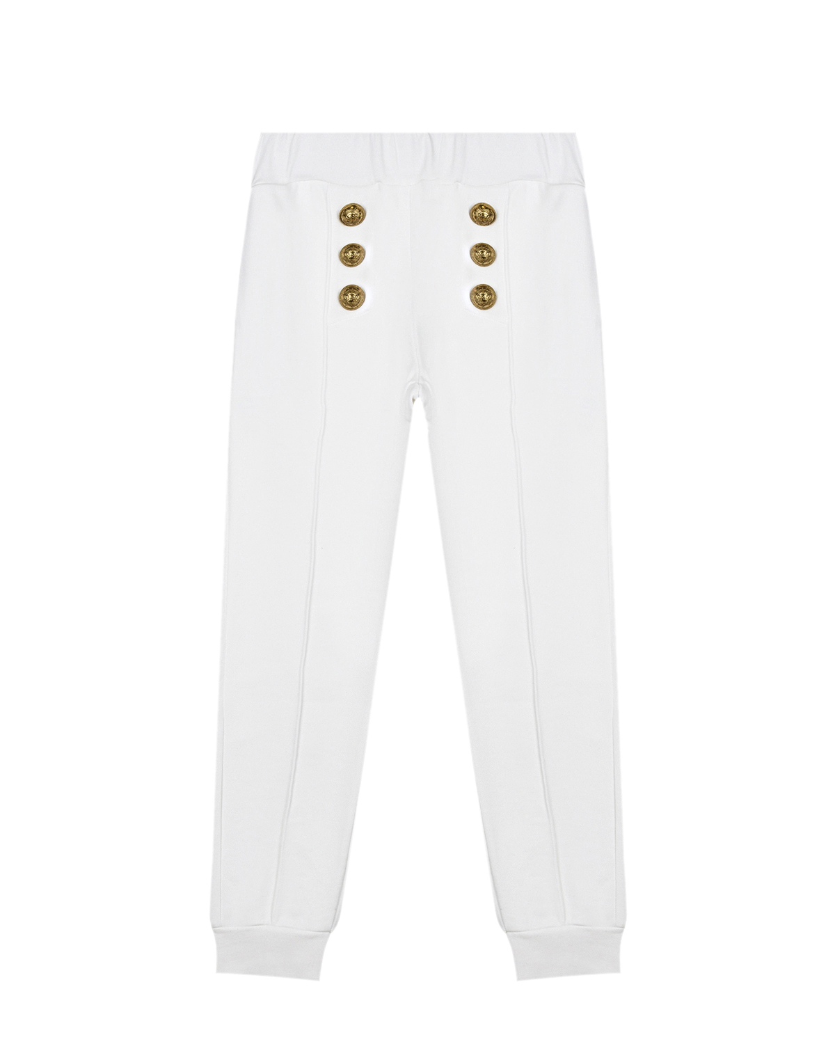 Где купить Белые брюки с золотистыми пуговицами Balmain детские Balmain 