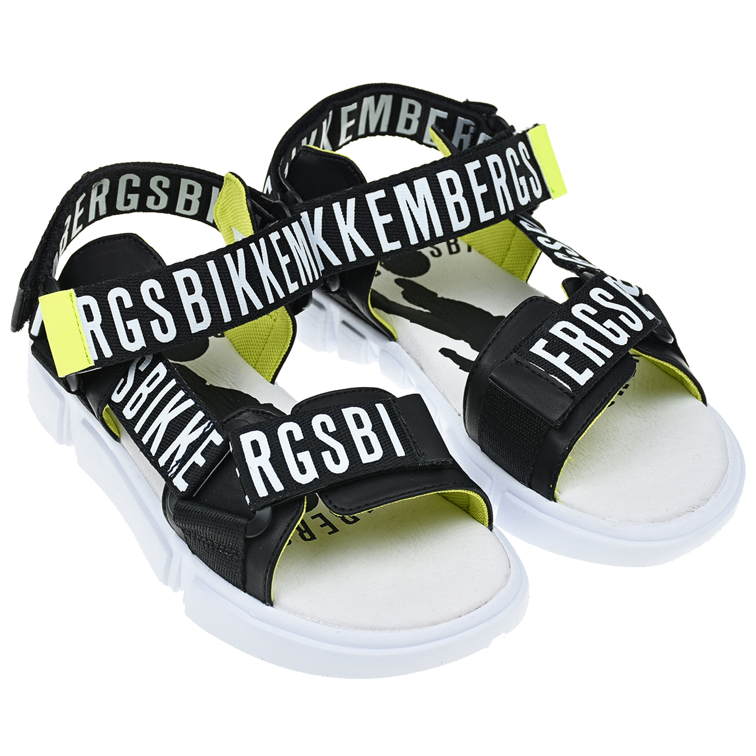 Где купить Черные сандалии с логотипом Bikkembergs детские Bikkembergs 