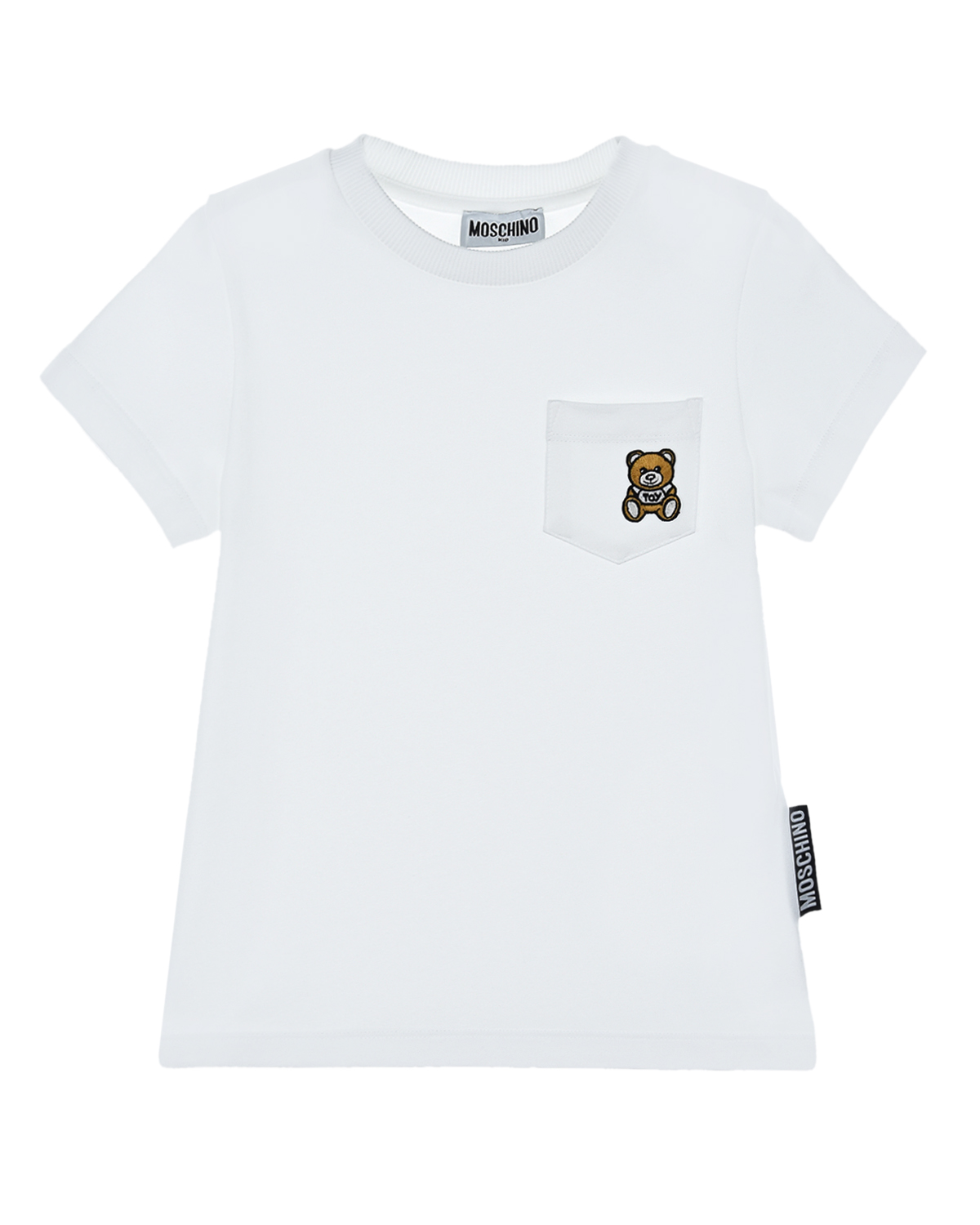 Где купить Белая футболка с аппликацией &quot;Мишка&quot; Moschino детская Moschino 