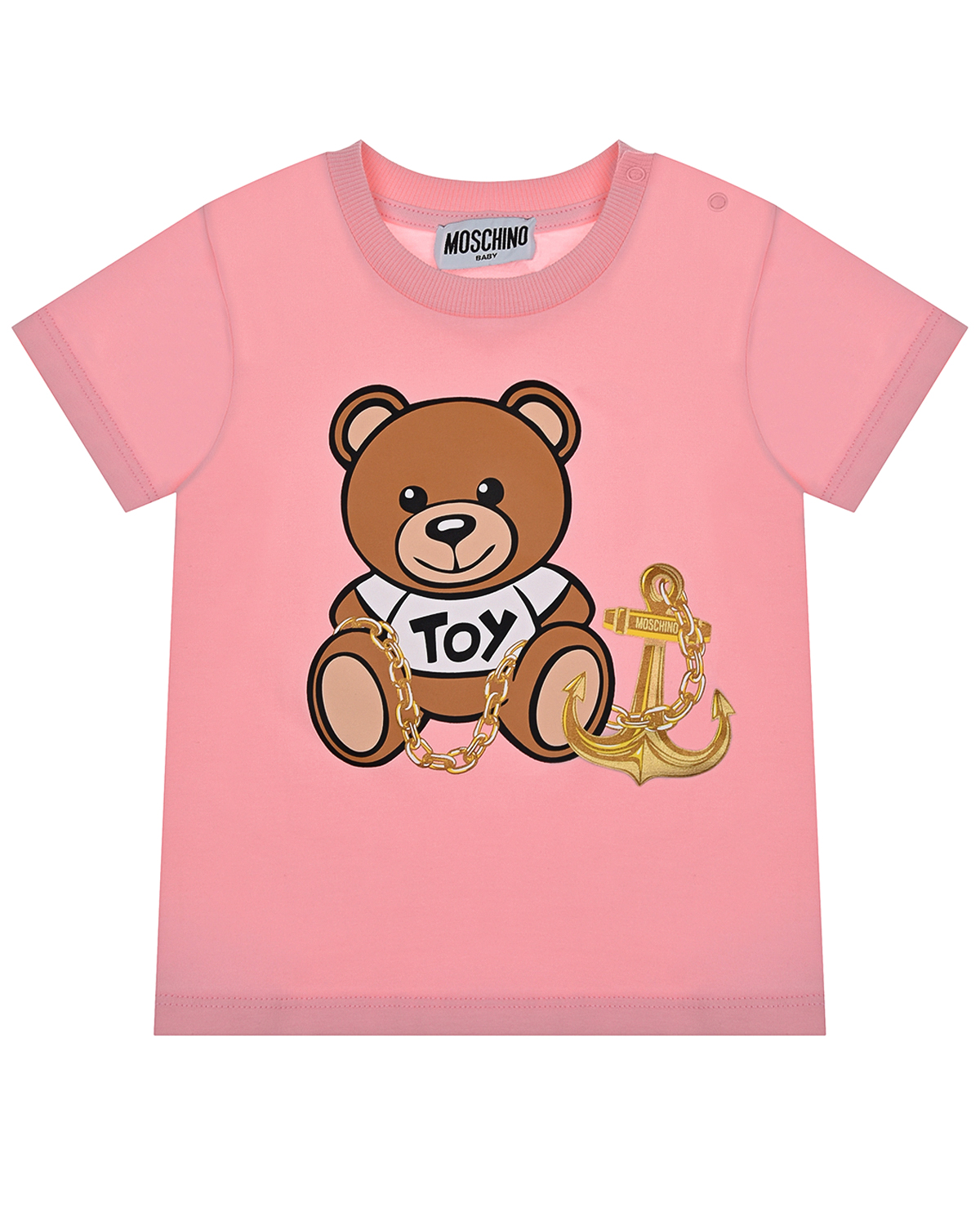 Где купить Розовая футболка с принтом &quot;медвежонок и якорь&quot; Moschino детская Moschino 