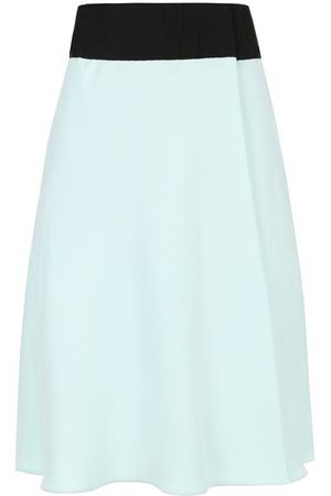 Шелковая мини-юбка с контрастным поясом Giorgio Armani