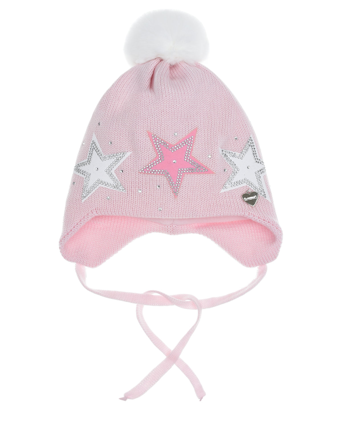 Где купить Розовая шапка из шерсти с декором &quot;звезды&quot; Il Trenino детская Il Trenino 