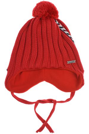 Красная шерстяная шапка с декором &quot;звездочки&quot; Il Trenino детская