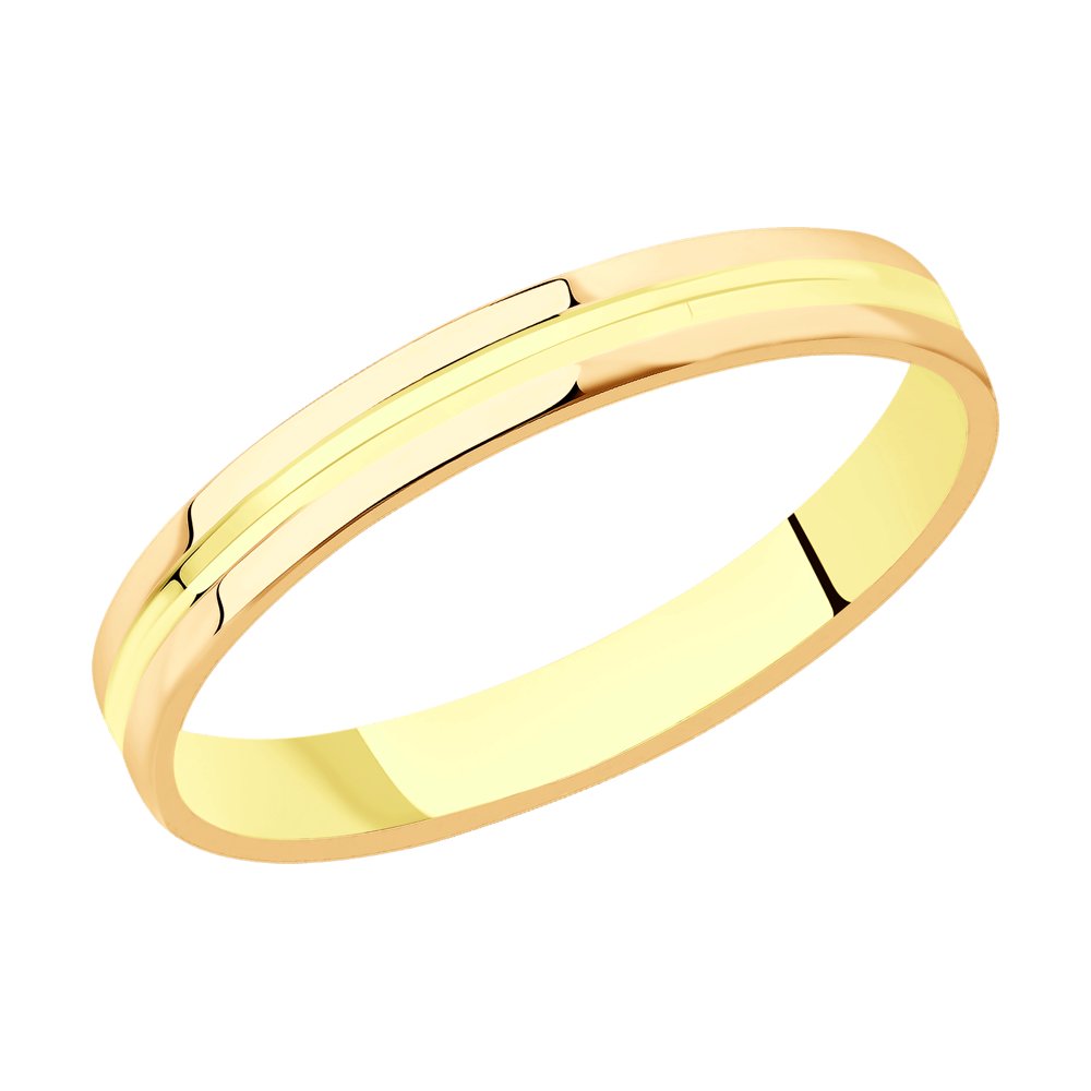 Где купить Обручальное кольцо SOKOLOV из комбинированного золота , 3,5 мм Sokolov 