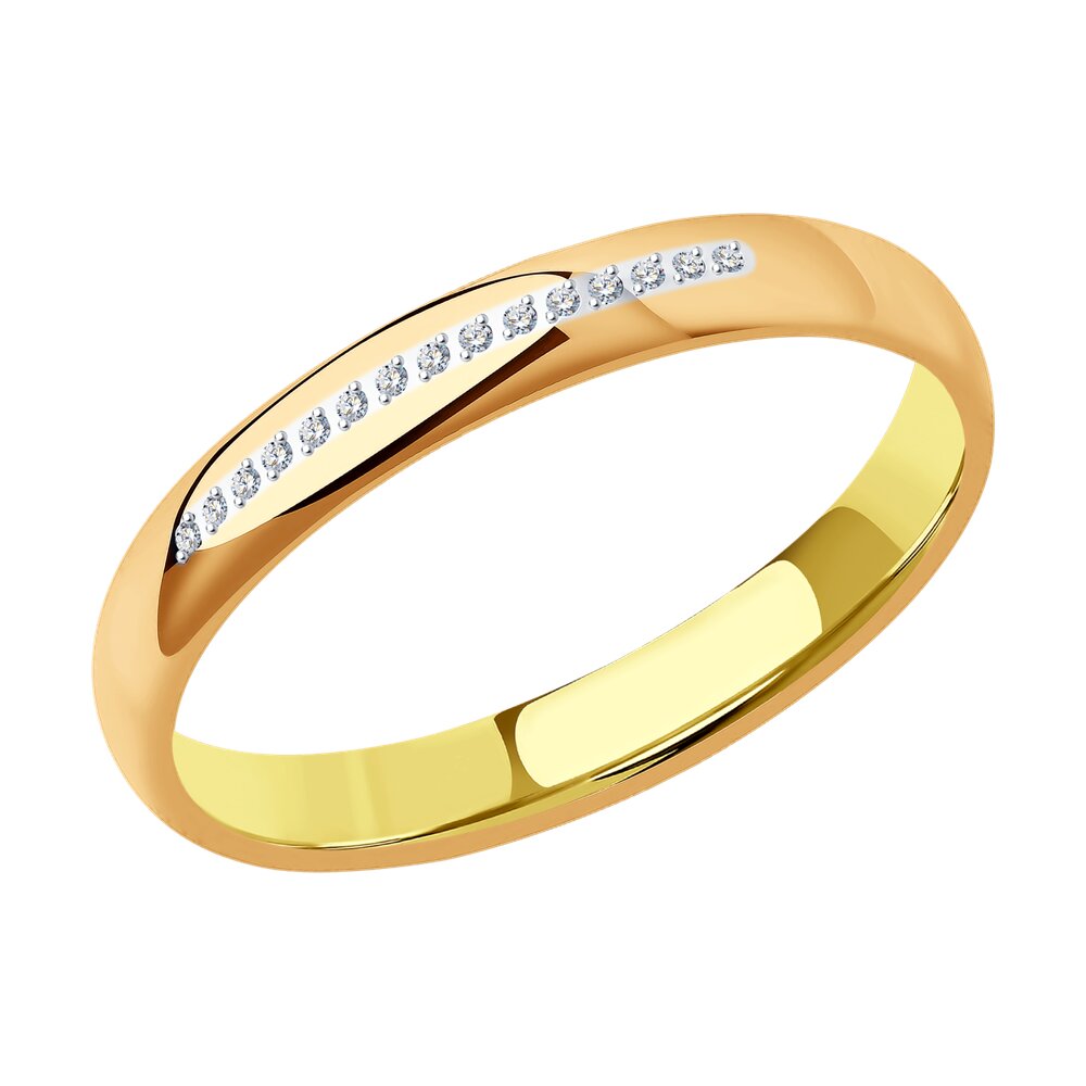 Где купить Обручальное кольцо SOKOLOV из комбинированного золота , 4 мм Sokolov 