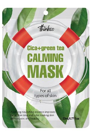 THINKCO Маска-салфетка для лица с центеллой азиатской и зеленым чаем, CICA+GREEN TEA CALMING 23