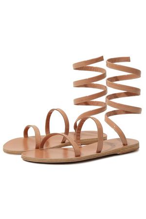 Кожаные сандалии Patent Ancient Greek Sandals