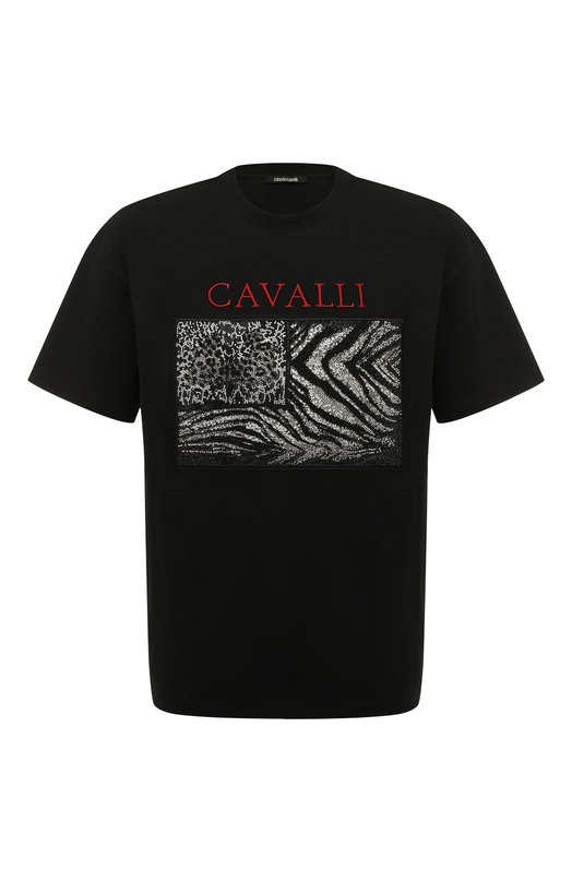 Где купить Хлопковая футболка Roberto Cavalli Roberto Cavalli 