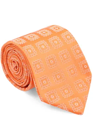 Шелковый галстук с узором ISAIA