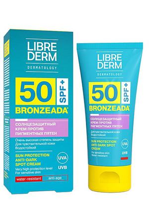 LIBREDERM Крем для лица и тела против пигментных пятен солнцезащитный  BRONZEADA SPF50