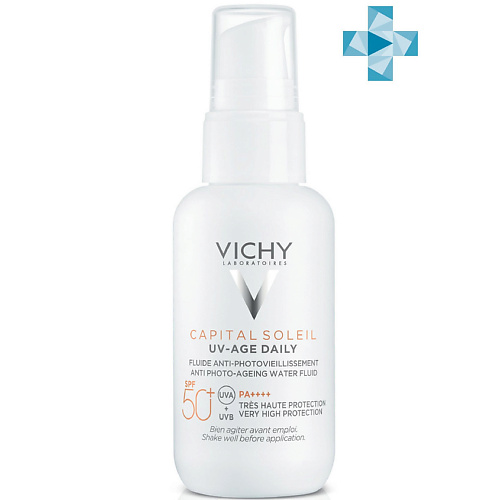 Где купить VICHY CAPITAL SOLEIL UV-AGE DAILY Невесомый солнцезащитный флюид для лица против признаков фотостарения SPF 50+ Vichy 