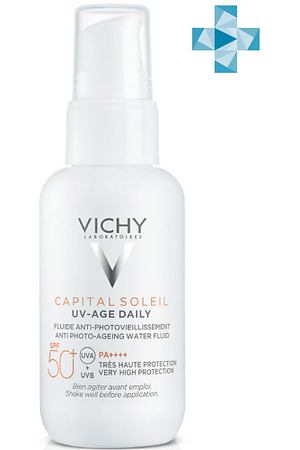 VICHY CAPITAL SOLEIL UV-AGE DAILY Невесомый солнцезащитный флюид для лица против признаков фотостарения SPF 50+