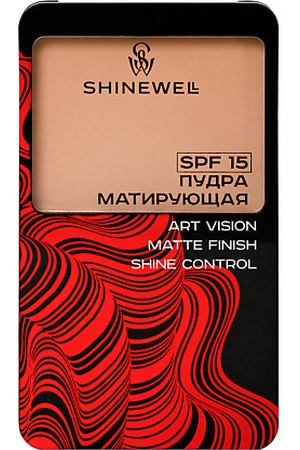 SHINEWELL Пудра матирующая SPF 15 компактная легкая