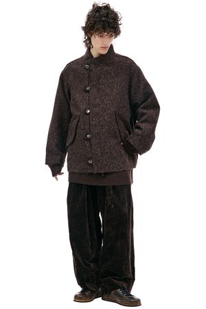 Шерстяной пиджак с воротником-стойкой