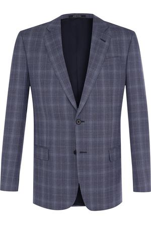 Однобортный шерстяной пиджак Giorgio Armani