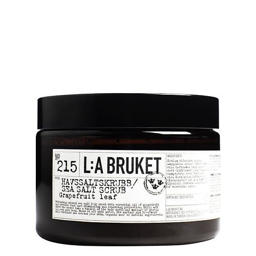 Где купить LA BRUKET Скраб для тела № 215 GRAPEFRUIT LEAF Sea Salt Scrub La Bruket 