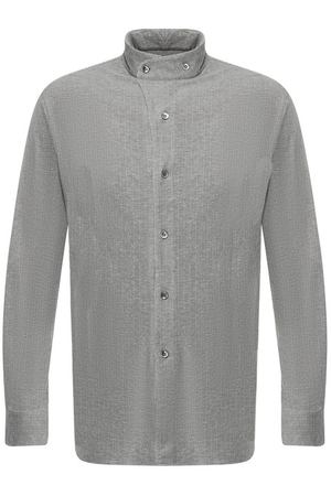 Рубашка из вискозы с воротником мандарин Giorgio Armani