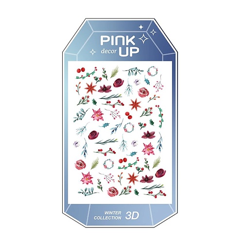 Где купить PINK UP Наклейки для ногтей DECOR WINTER COLLECTION 3D переводные Pink Up 