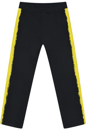 Черные спортивные брюки с желтыми лампасами Moschino
