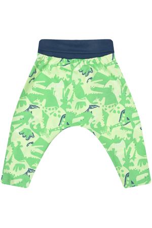 Зеленые спортивные брюки с принтом &quot;крокодилы&quot; Sanetta Kidswear