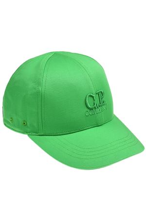 Бейсболка с вышитым лого в тон, зеленая CP Company