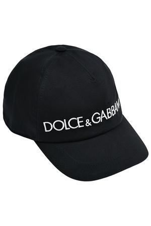 Бейсболка с белым лого, синяя Dolce&Gabbana