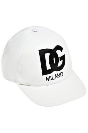 Бейсболка с крупным лого, белая Dolce&Gabbana