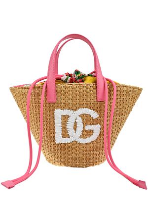 Соломенная сумка с лого Dolce&Gabbana
