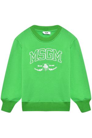Свитшот с принтом логотипа, зеленый MSGM