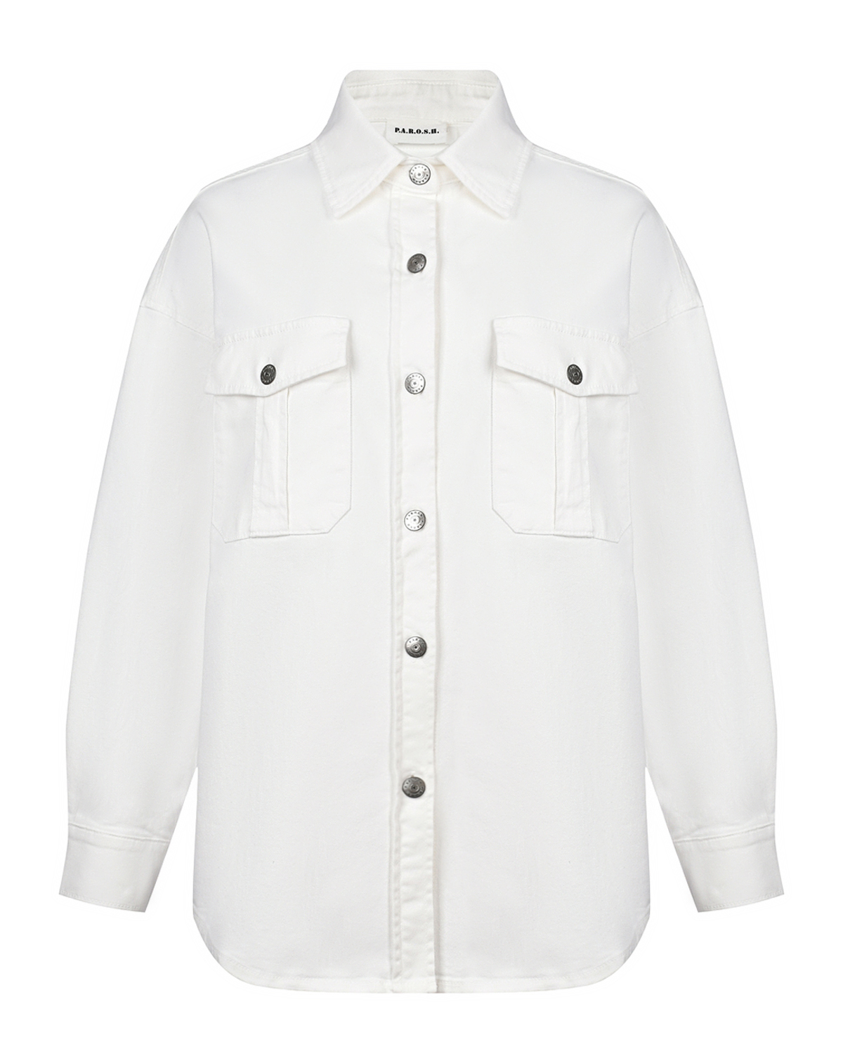 Где купить Куртка-рубашка с накладными карманами, белая Parosh P.A.R.O.S.H. 