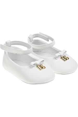 Туфли-пинетки, белые Dolce&Gabbana