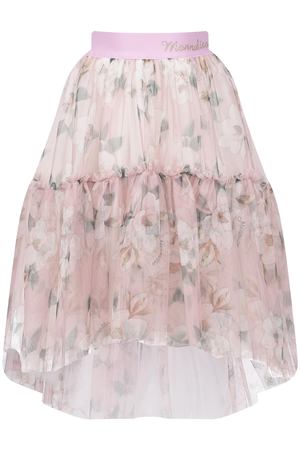 Розовая юбка с цветочным принтом Monnalisa