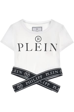 Белая футболка с вырезами Philipp Plein