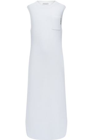 Вязаное белое платье Brunello Cucinelli