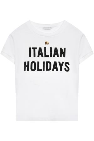 Футболка с принтом &quot;Italian Holidays&quot; Dolce&Gabbana