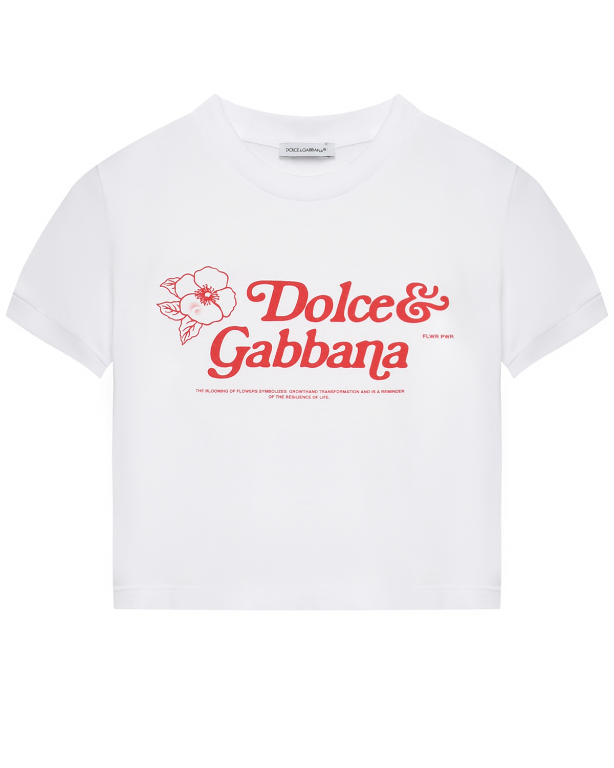 Где купить Футболка укороченная с красным логотипом DG, белая Dolce&Gabbana Dolce & Gabbana 