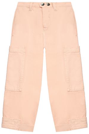 Брюки джинсовые с карманами карго, светло-розовые Emporio Armani