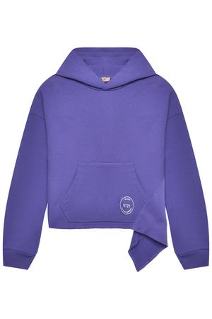Толстовка-худи фиолетовая с лого No. 21