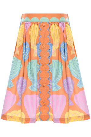 Юбка с принтом разноцветные раковины Stella McCartney