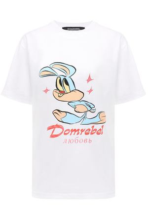 Хлопковая футболка DOMREBEL