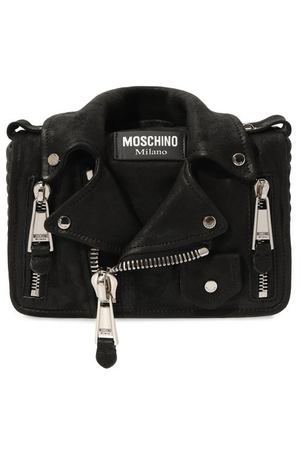 Замшевая сумка Biker Moschino