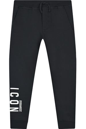 Черные спортивные брюки с белым принтом &quot;ICON&quot; Dsquared2