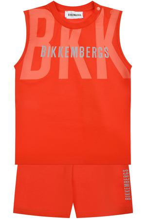 Комплект: футболка и шорты, оранжевый Bikkembergs